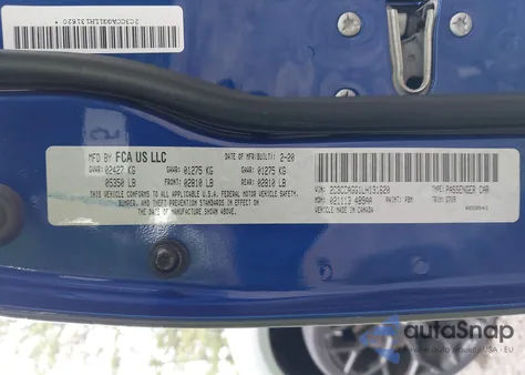 2020 Chrysler 300 300S Awd z USA, uszkodzony, nr VIN 2C3CCAGG1LH131620